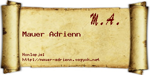 Mauer Adrienn névjegykártya